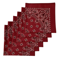 Made in the USA Paisley  Bandanas - 6 Pack, 22" x 22", 100% Cotton