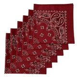 Made in the USA Paisley  Bandanas - 6 Pack, 22" x 22", 100% Cotton