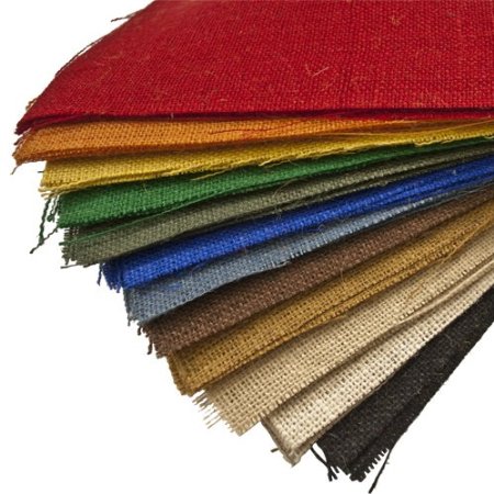 Cut Colored Burlap Squares (12 Pack)