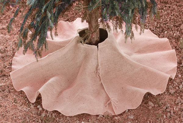 Red Burlap Tree Skirt - 60"