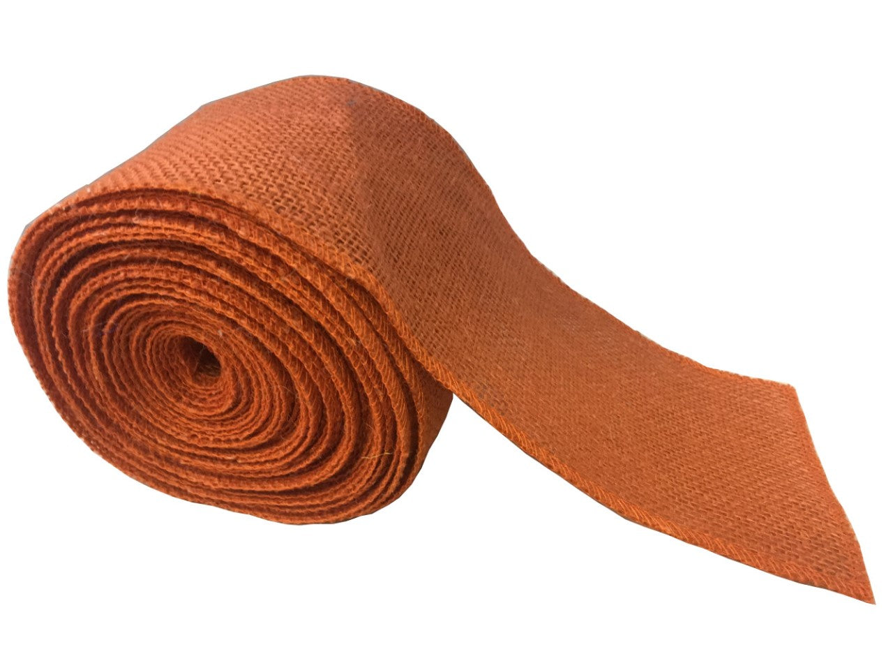 4" Burnt Sienna Burlap Ribbon - 10 Yards (Sewn Edges)Made in USA