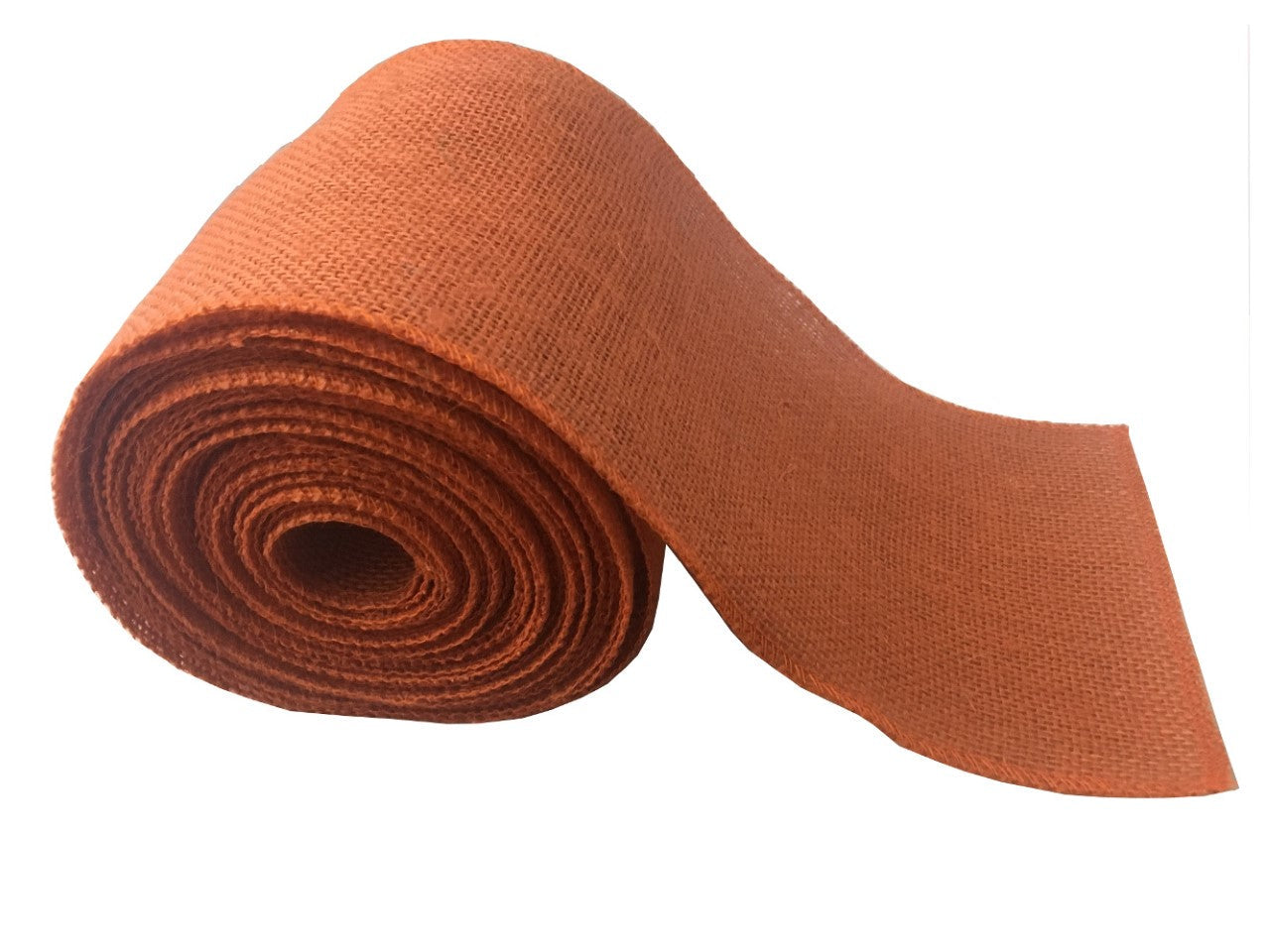 6" Burnt Sienna Burlap Ribbon - 10 Yards (Serged) Made in USA