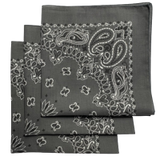 Made in the USA Paisley  Bandanas - 3 Pack, 22" x 22", 100% Cotton