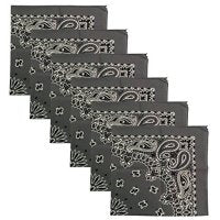 Made in the USA Paisley  Bandanas - 6 Pack, 22" x 22", 100% Cotton