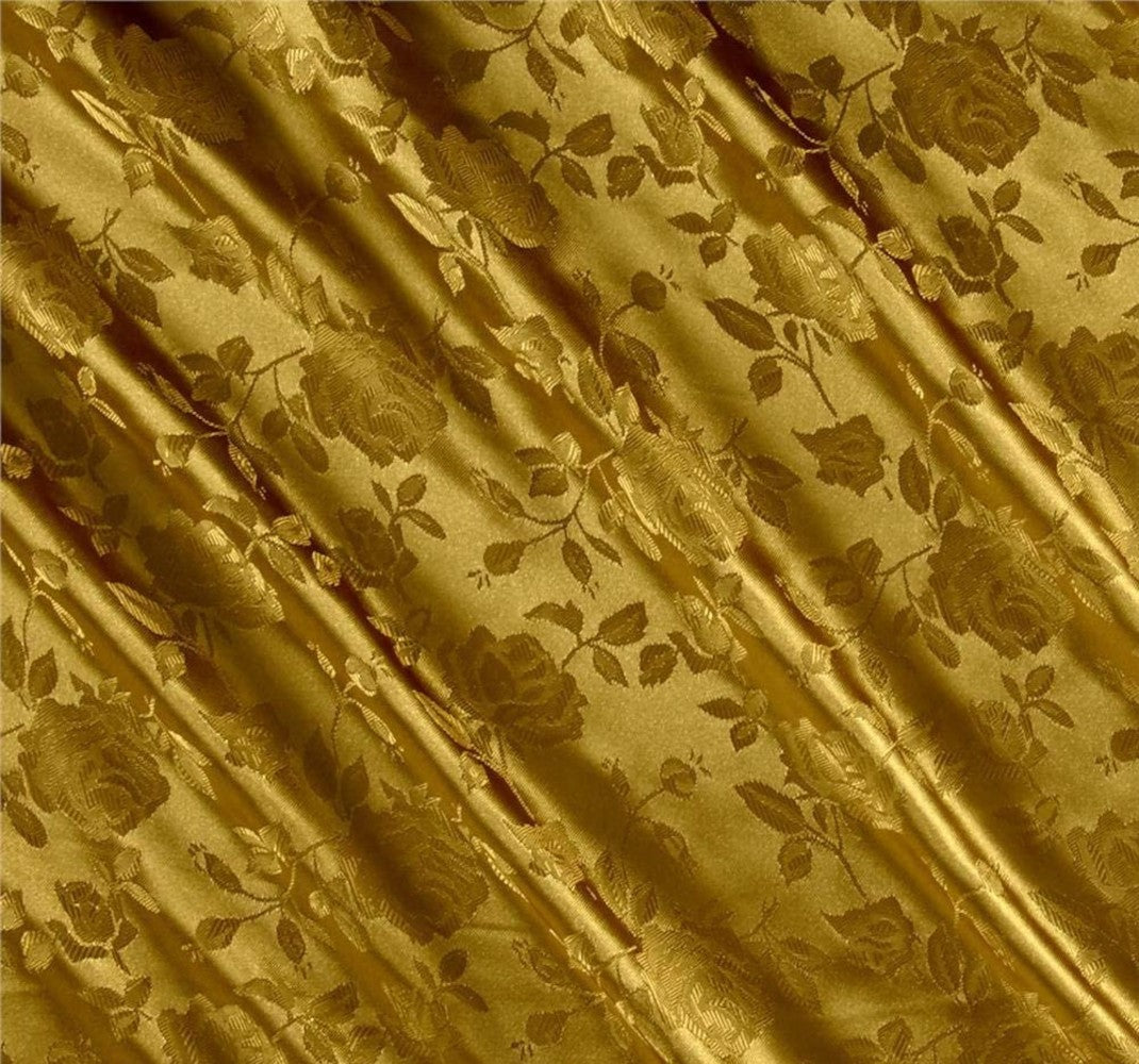 Satin Brocade Jacquard Fabric by the Yard