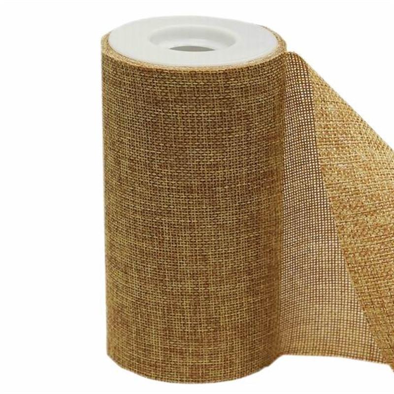 6" Natural Faux Burlap Ribbon - 10 Yard Roll