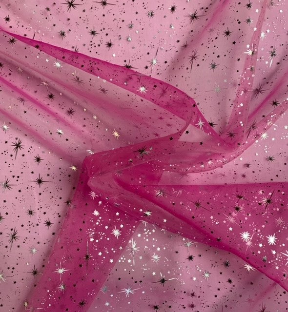 Foil Star Organza