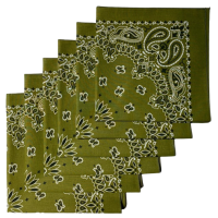 Made in the USA Paisley  Bandanas - 6 Pack, 22" x 22", 100% Cotton