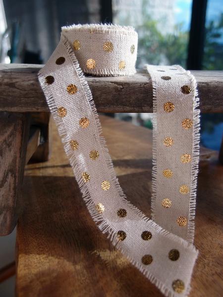 Dot Linen Ribbon