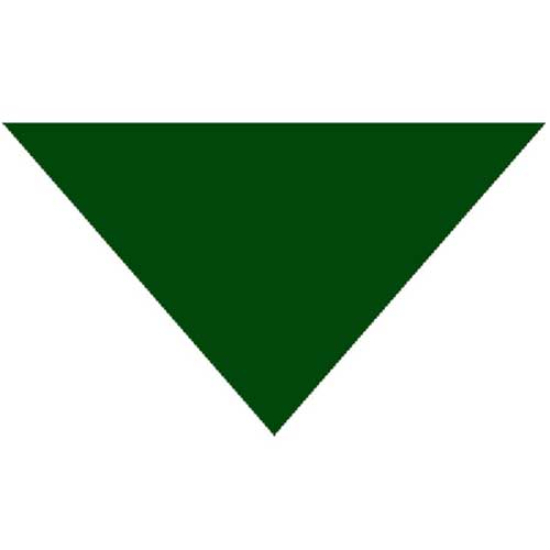 Green Triangle Bandanas 22" x 2" x 30" (12 Pack)