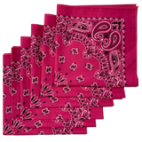 Made in the USA Paisley  Bandanas - 6 Pack, 22" x 22", 100% Cotton