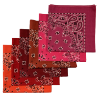 Made in the USA Assorted Paisley  Bandanas -6 Pack, 22" x 22", 100% Cotton Additional