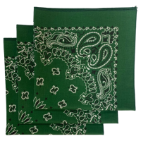 Made in the USA Paisley  Bandanas - 3 Pack, 22" x 22", 100% Cotton