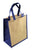 Jute Tote Bag with Colored Wall and Handle