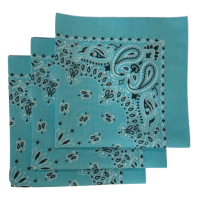 Made in the USA Paisley  Bandanas - 3 Pack, 22" x 22", 100% Cotton