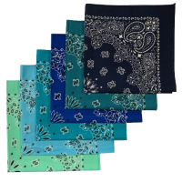 Made in the USA Assorted Paisley  Bandanas -6 Pack, 22" x 22", 100% Cotton Additional