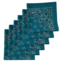 Made in the USA Paisley  Bandanas - 6 Pack, 22" x 22", 100% Cotton