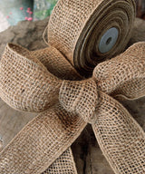 Wired Edge Burlap Ribbon