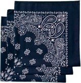 Made in the USA Paisley  Bandanas - 3 Pack, 22" x 22", 100% Cotton