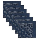 Made in the USA Paisley  Bandanas - 6 Pack, 22" x 22", 100% Cotton