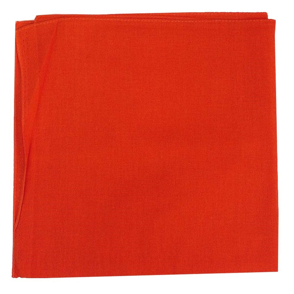 Orange Solid Bandana - 27" x 27"