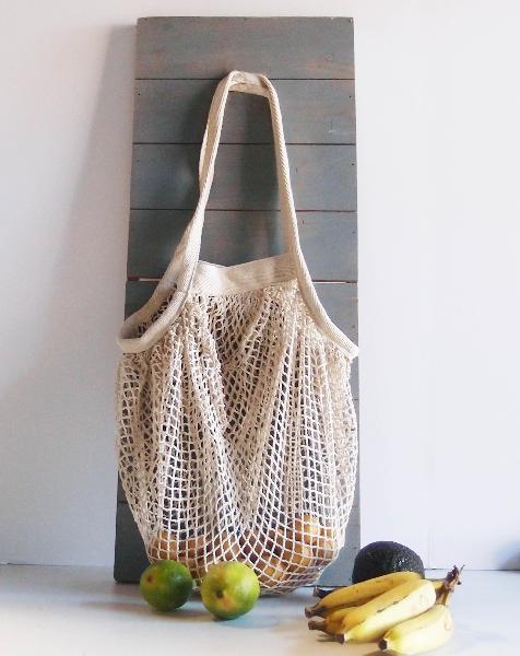 Organic Cotton Mesh Tote Bag 15.7" x 15.7"