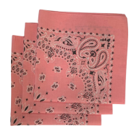 Made in the USA Paisley  Bandanas - 3 Pack, 22" x 22", 100% Cotton