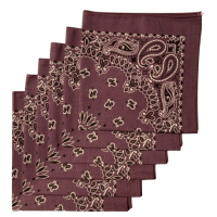 Made in the USA Paisley  Bandanas - 6 Pack, 22" x 22", 100% Cotton