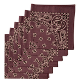 Made in the USA Paisley  Bandanas - 6 Pack, 22" x 22", 100% Cotton