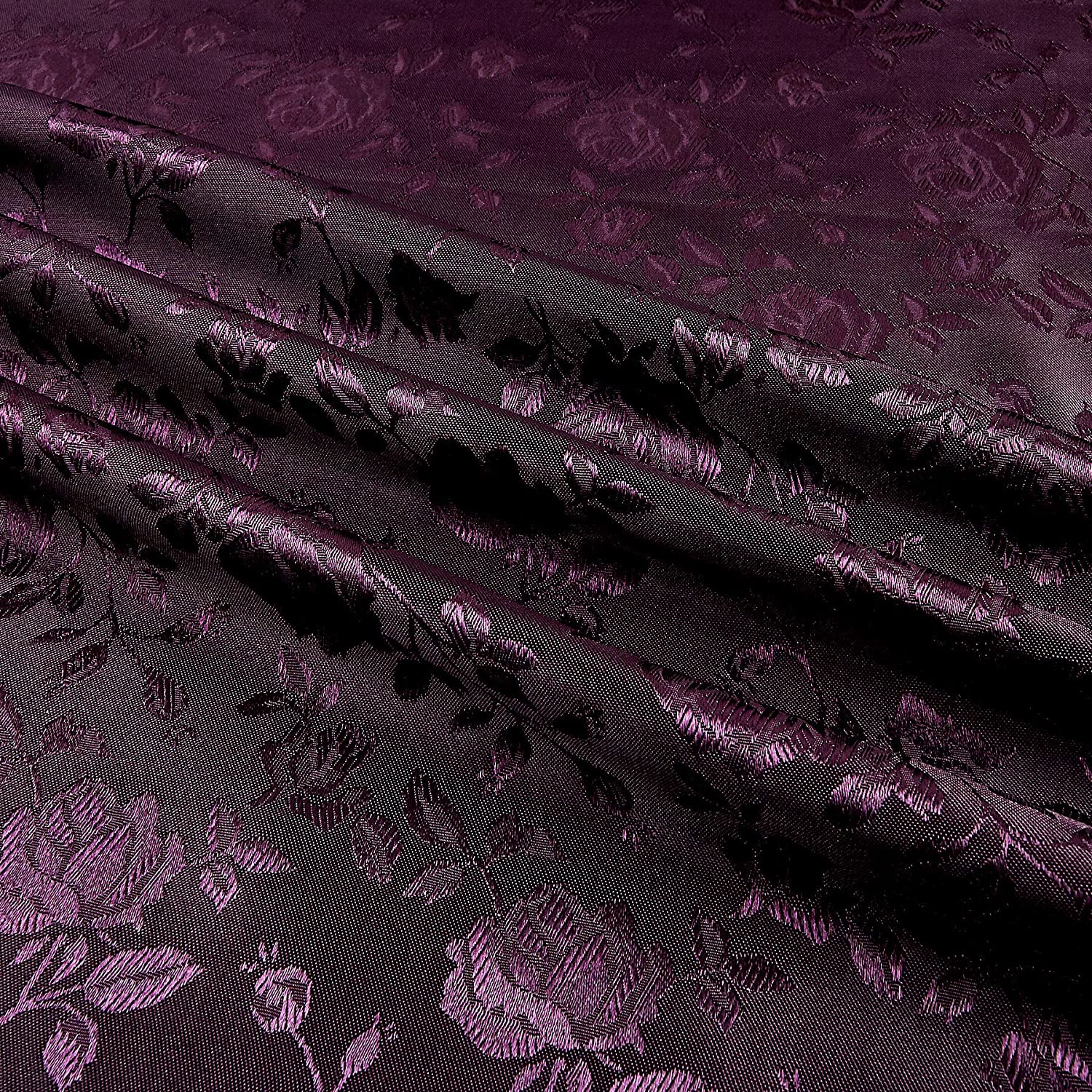 Satin Brocade Jacquard Fabric by the Yard