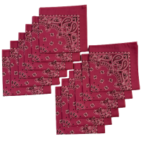 Made in the USA Paisley  Bandanas - 12 Pack, 22" x 22", 100% Cotton