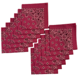 Made in the USA Paisley  Bandanas - 12 Pack, 22" x 22", 100% Cotton