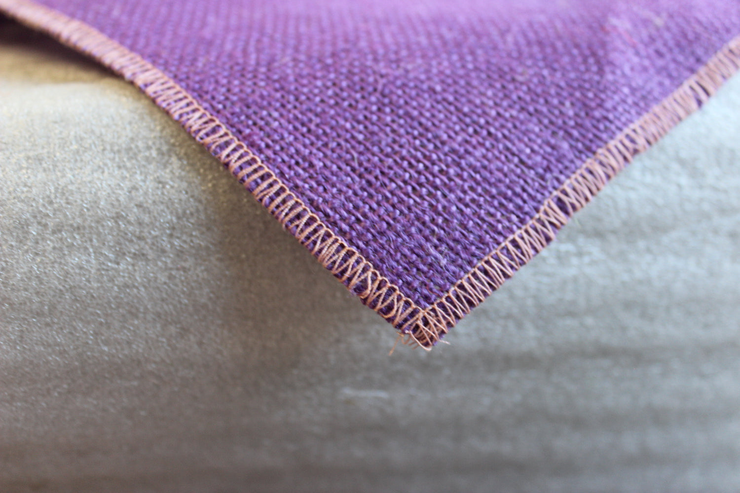 Colored Napkins -Purple with Peach Edge