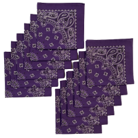 Made in the USA Paisley  Bandanas - 12 Pack, 22" x 22", 100% Cotton