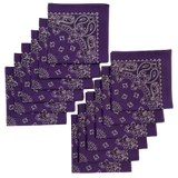 Made in the USA Paisley  Bandanas - 12 Pack, 22" x 22", 100% Cotton