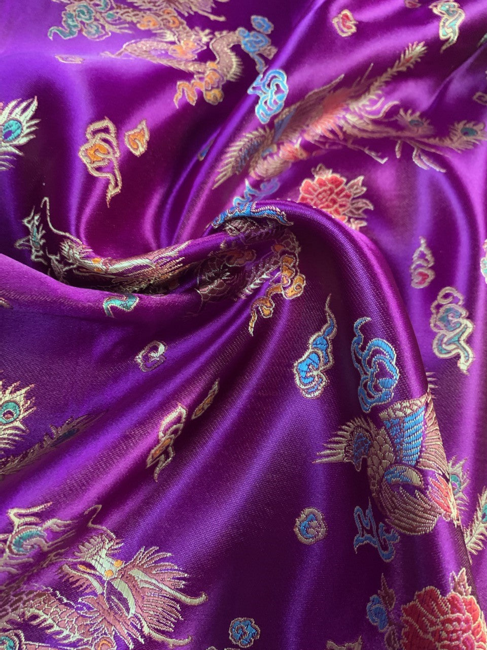 Chinese Dragon Brocade Fabric 45 Inches Wide By The Yard