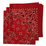 Made in the USA Paisley  Bandanas - 3 Pack, 22" x 22", 100% Cotton