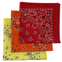 Made in the USA Assorted Paisley  Bandanas -3 Pack, 22" x 22", 100% Cotton Additional