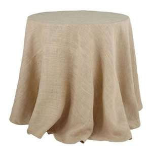 Round Burlap Natural Tablecloths