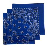 Made in the USA Paisley  Bandanas - 3 Pack, 22" x 22", 100% Cotton