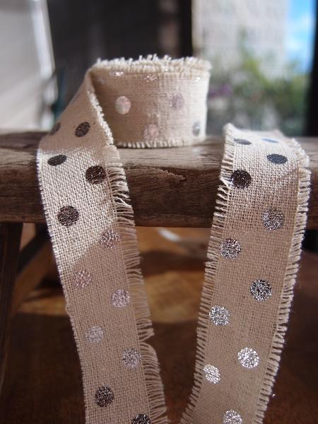 Dot Linen Ribbon