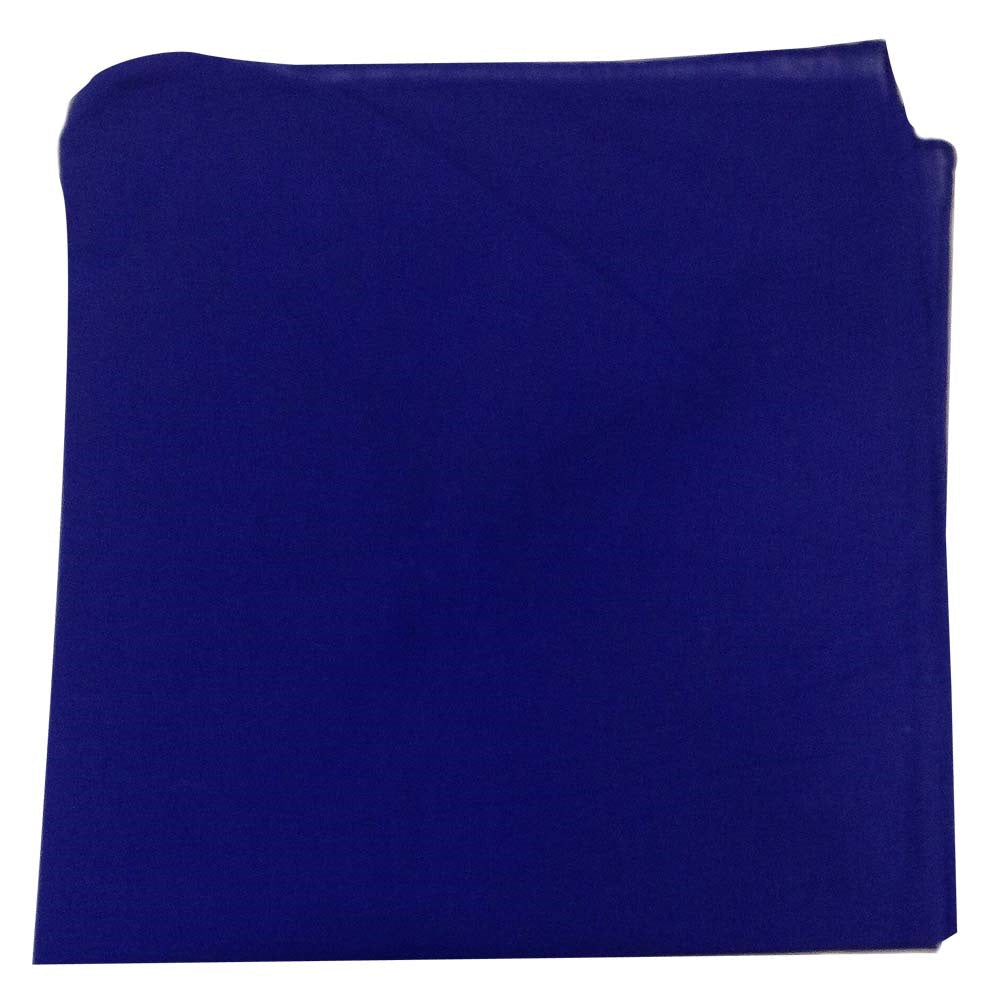 14" x 14" Blue Bandana Solid Color 100% Cotton