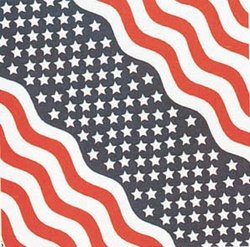 Stars and Stripes Bandana 22" x 22"