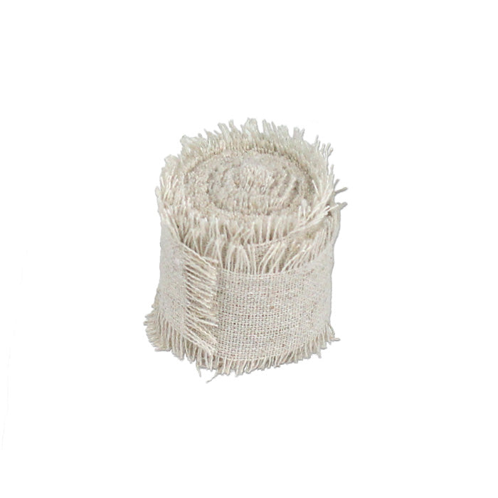 Fringed Linen Ribbon (5 Yard Roll)