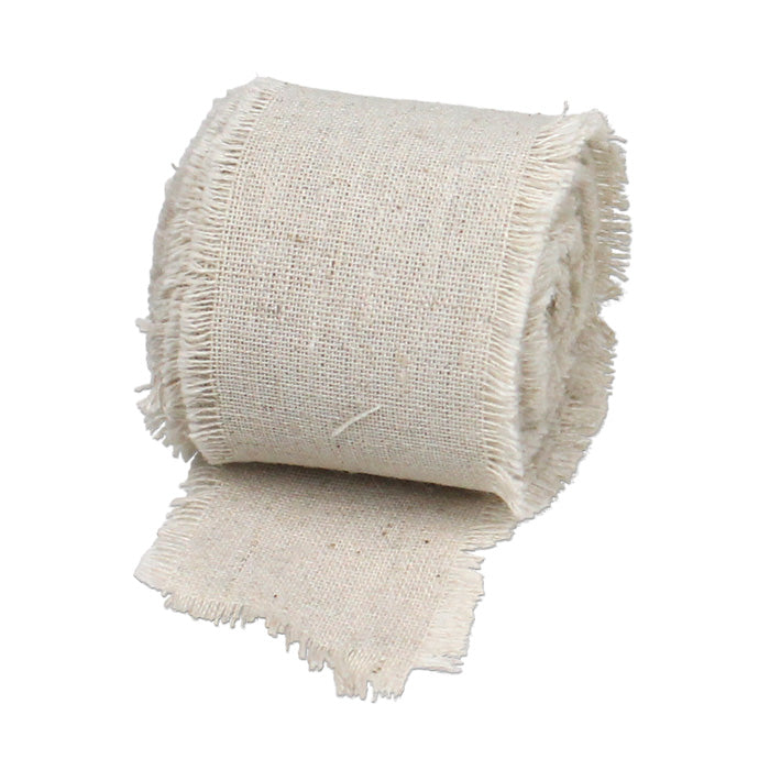 Fringed Linen Ribbon (5 Yard Roll)