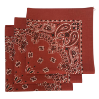 Made in the USA Paisley  Bandanas - 3 Pack, 22" x 22", 100% Cotton