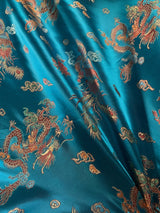 Chinese Dragon Brocade Fabric 45 Inches Wide By The Yard