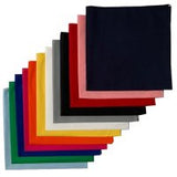 Made in the USA Solid  Bandanas - 12 Pack, 22" x 22", 100% Cotton