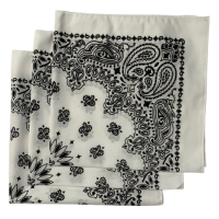 Made in the USA Paisley  Bandanas - 3 Pack, 22" x 22", 100% Cotton