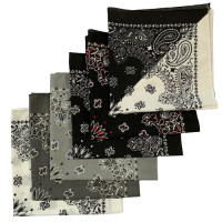 Made in the USA Assorted Paisley  Bandanas -6 Pack, 22" x 22", 100% Cotton Additional